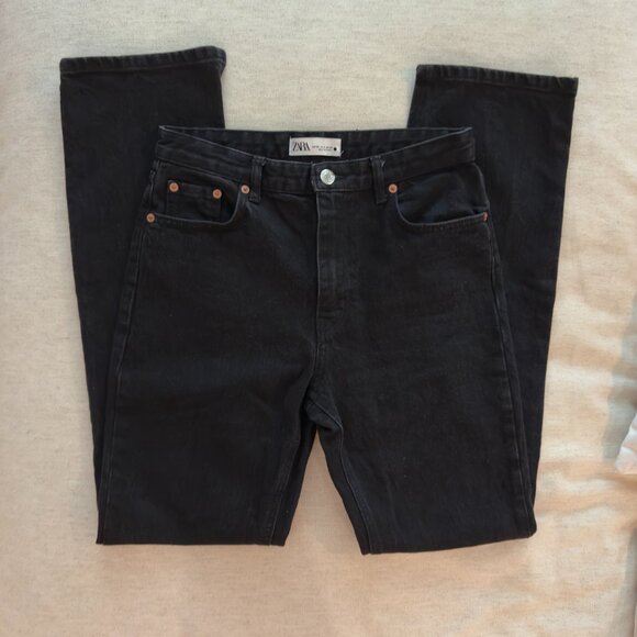 Zara Black Jeans with Split Hem - Picture 11 of 13